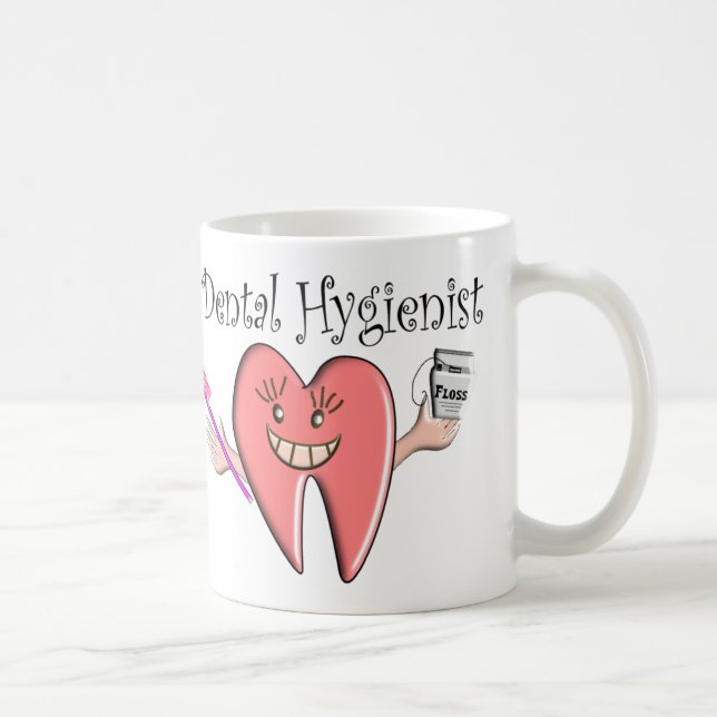Taza De Café Camisetas y regalos del higienista dental (Derecha)
