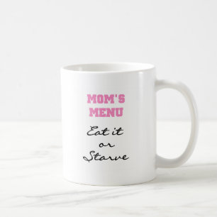 Taza De Café Camisetas y regalos del menú de mamá