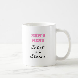 Taza De Café Camisetas y regalos del menú de mamá