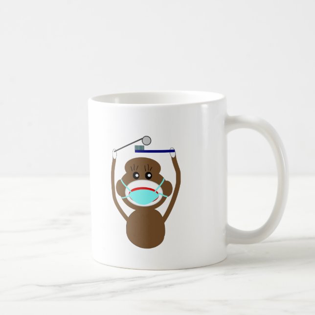 Taza De Café Camisetas y regalos del mono del calcetín del (Derecha)