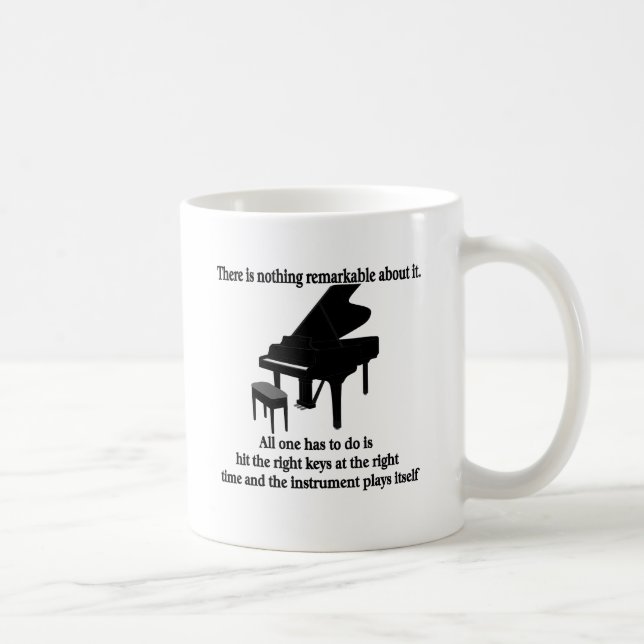 Taza De Café Camisetas y regalos del músico del pianista (Derecha)