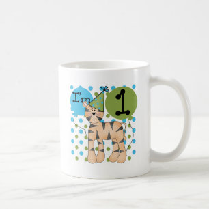Taza De Café Camisetas y regalos del primer cumpleaños del tigr