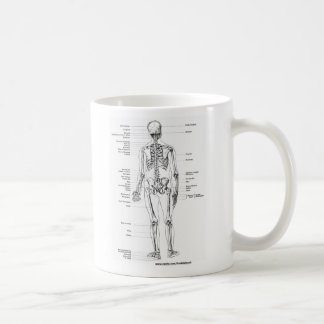TAZA DE CAFÉ CAMISETAS Y REGALOS ESQUELÉTICOS DE LA ANATOMÍA