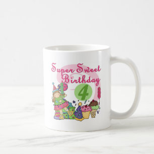 Taza De Café Camisetas y regalos para el cuarto cumpleaños
