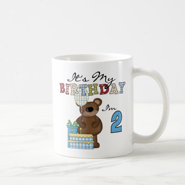 Taza De Café Camisetas y regalos para el segundo cumpleaños del (Derecha)