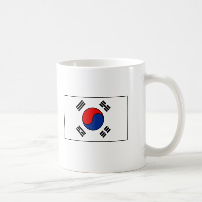 Taza De Café Camisetas y regalos surcoreanos de la bandera (Derecha)