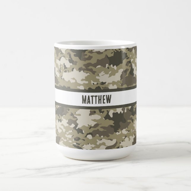 Taza De Café Camo, camoflauge, Browns, Verdes Personalizados (Centro)
