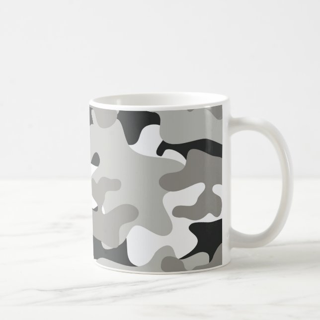 Taza De Café Camo negro y gris (Derecha)