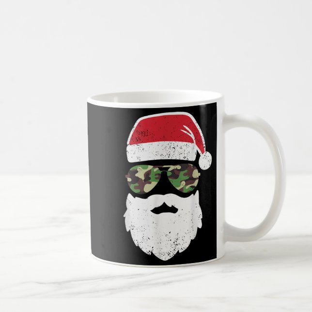 Taza De Café Camo Santa Claus Sungles Navidades Camo (Derecha)
