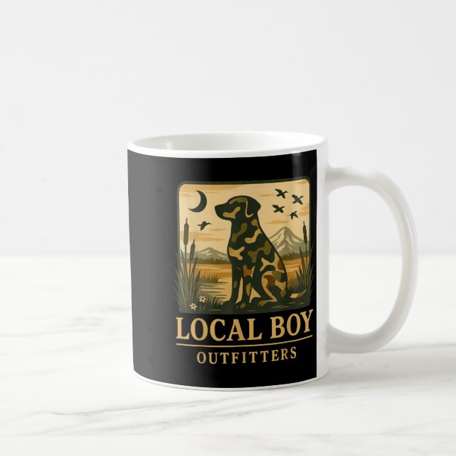 Taza De Café Camo Southern Local Boy Duck Hunting Black Lab Out (Derecha)