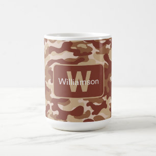 Taza De Café Camo Tan Desierto Con Personalización  