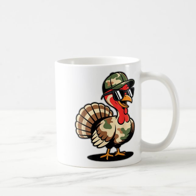 Taza De Café Camo Turkey Day Hunting Fall Thanksgiving  (Derecha)