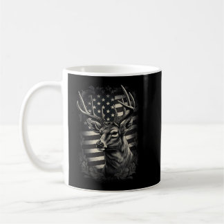 Taza De Café Camoflage Bandera Americana Antlers Tanque de caza