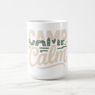 Taza De Café CAMP CALMADO – Tipografía minimalista de la natura