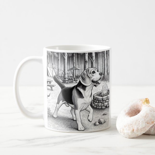 Taza De Café Camp Ground Beagel (Con donut)