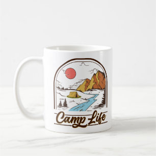 Taza De Café Campamento Campestre de la montaña