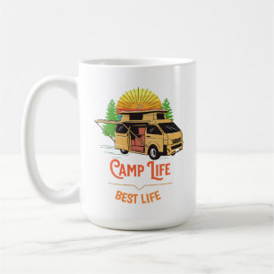 Taza De Café Campamento de personalizable Vida Mejor Camper Vid