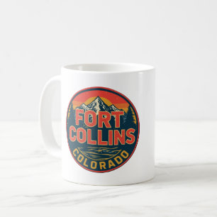 Taza De Café campamento en la montaña vintage fort colllins col