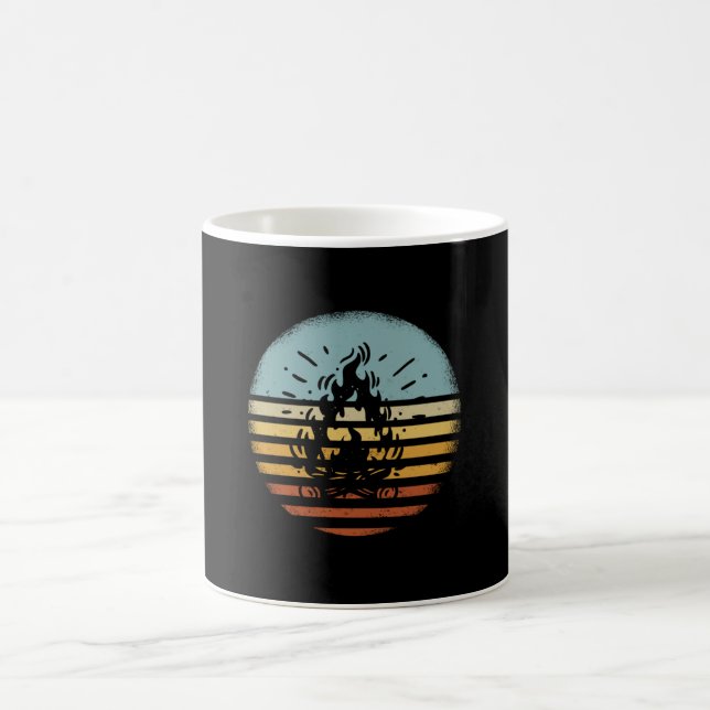 Taza De Café Campamento Fuego Retro (Centro)