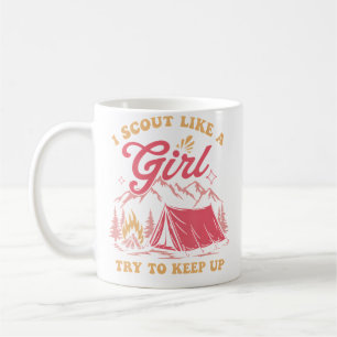Taza De Café Campamento I Scout Como Una Chica Tratar De Manten