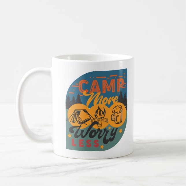 Taza De Café Campamento más preocupación menos (Izquierda)