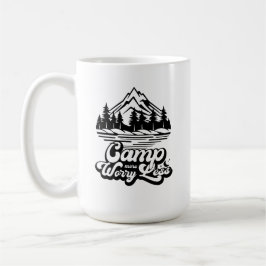 Taza De Café Campamento más preocupación menos