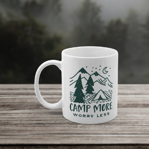 Taza De Café Campamento más, preocupación menos