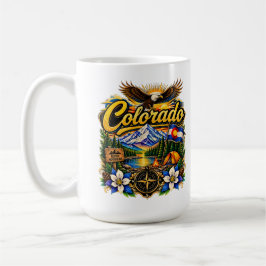 Taza De Café Campamento Vintage Montañas Rocosas de Colorado Ág