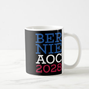 Taza De Café Campaña Bernie Aoc 2028 - Patriotic Fight Oligarc