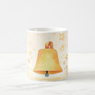 Taza De Café campana de bronce o cobre con estrellas brillantes