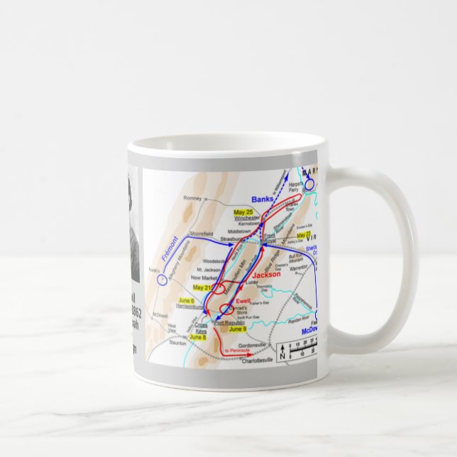 Taza De Café Campaña del valle de Stonewall Jackson (Derecha)