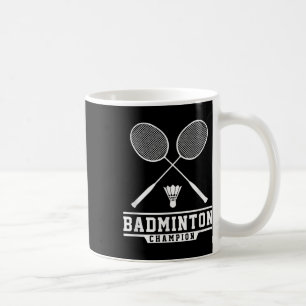 Taza De Café Campeón de bádminton Jugador de bádminton Volante