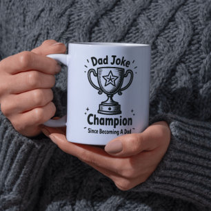 Taza De Café Campeón de Chistes de Papá Desde que me Convertí e