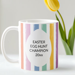 Taza De Café Campeón de la caza de huevos de pascua colorido a 