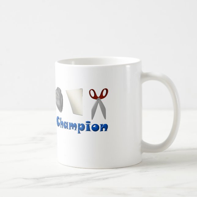 Taza De Café Campeón de papel de las tijeras de la roca (Derecha)