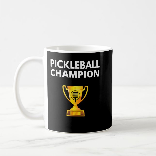 Taza De Café Campeón de pelota divertida Trofeo PIckleball 634