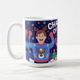 Taza De Café Campeón de Suéteres Feos de Navidad
