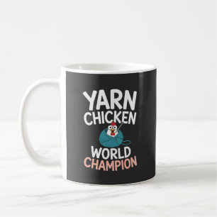 Taza De Café Campeón Mundial de Pollo de Hilo de Dibujos Animad