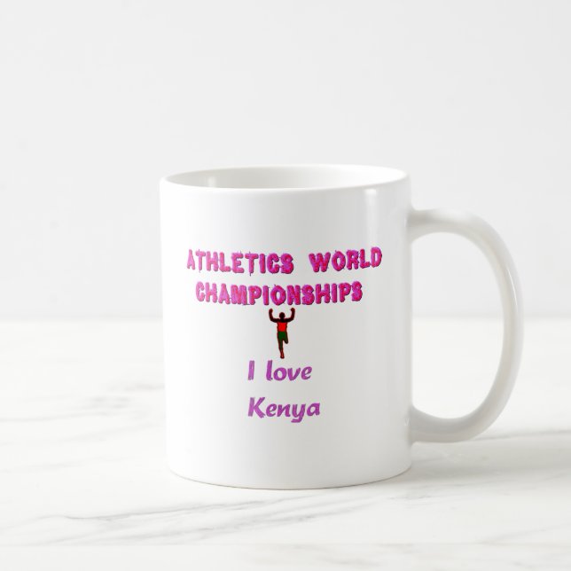 Taza De Café Campeonato Mundial de Atletismo Corredora de Kenia (Derecha)