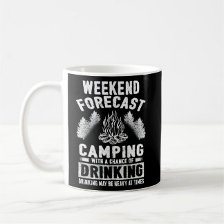 Taza De Café Camper Fun Weekend Forecast Camping Con Posibilida