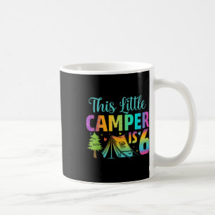 Taza De Café Camper Kids Cumpleaños 6 años Camping 6º B-day
