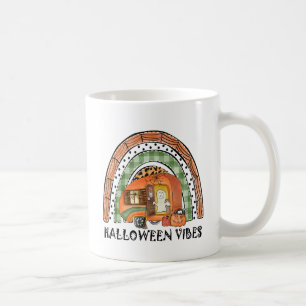 Taza De Café Camper/ remolque de vibraciones de Halloween con a
