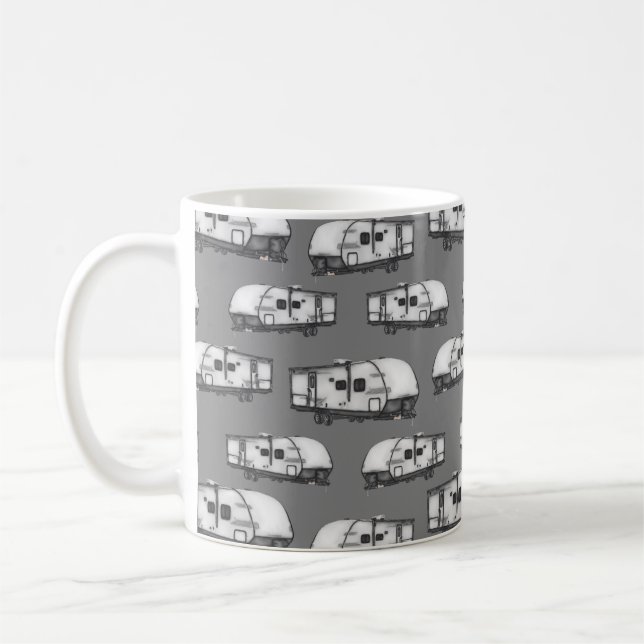 Taza De Café Campers - Café Gris Mug (Izquierda)