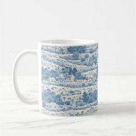 Taza De Café campiña azul francesa