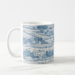 Taza De Café campiña azul francesa