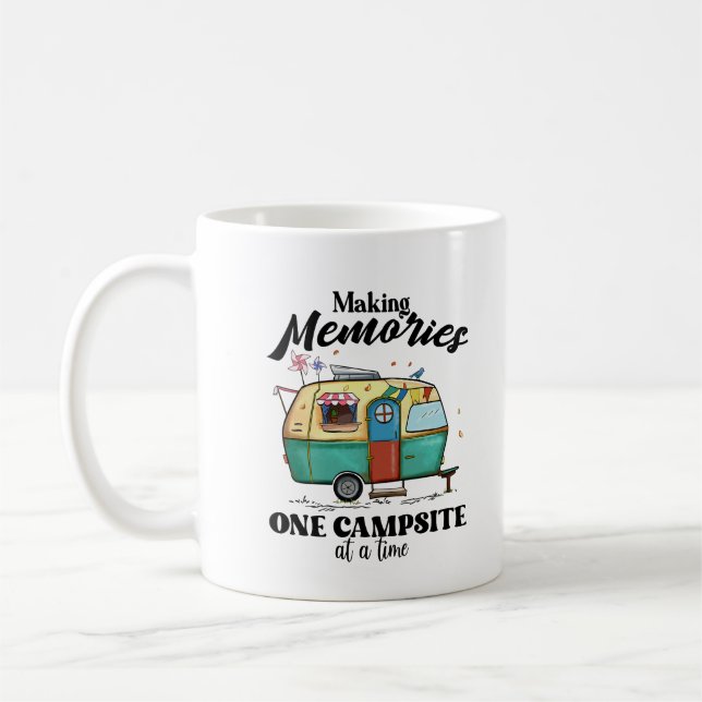 Taza De Café Camping Adventure Saying (Izquierda)