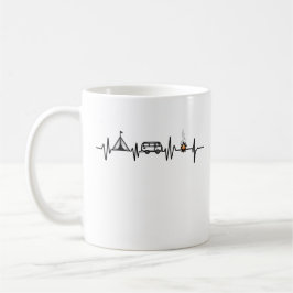 Taza De Café Camping al aire libre Heartbeat Naturaleza Camper 