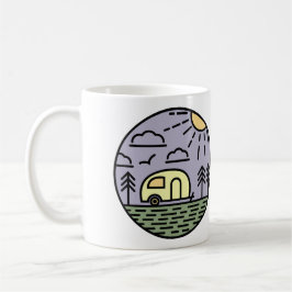 Taza De Café camping campfire montañas wanderlust, senderismo