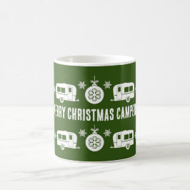 Taza De Café Camping de caravanas felices Navidades