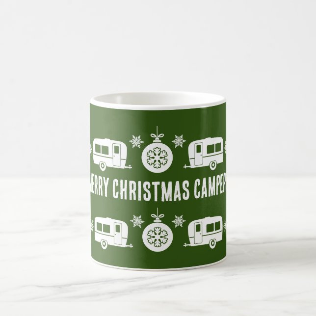 Taza De Café Camping de caravanas felices Navidades (Centro)